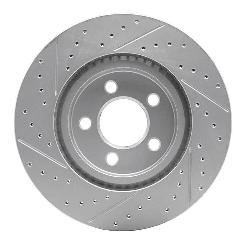 R1 Concepts R1 06-08 Jaguar S-Type Rear Right Drilled & Slotted Geo-Carbon Rotor
