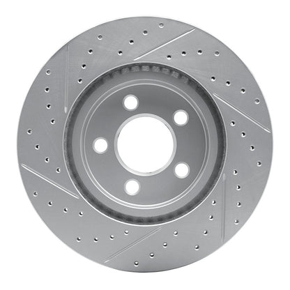 R1 Concepts R1 06-08 Jaguar S-Type Rear Right Drilled & Slotted Geo-Carbon Rotor