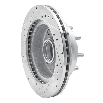 R1 Concepts R1 95-04 Ford E-350 Econoline Front Right Drilled & Slotted Silver Brake Rotor