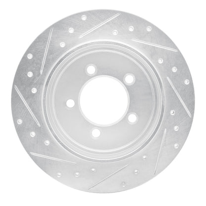 R1 Concepts R1 02-10 Ford Explorer Rear Right Drilled & Slotted Silver Brake Rotor