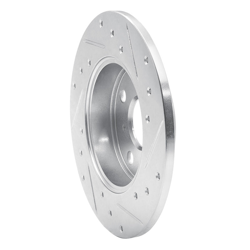 R1 Concepts R1 85-86 Toyota MR2 Rear Left Drilled & Slotted Silver Brake Rotor