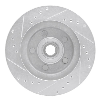 R1 Concepts R1 73-73 Ford Galaxie 500 Front Right Drilled & Slotted Silver Brake Rotor
