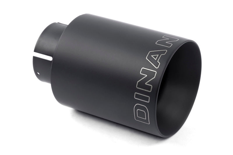 Dinan Double-Walled 4in Clamp-On Exhaust Tip - Black - 4in Outlet / 2.75in Inlet