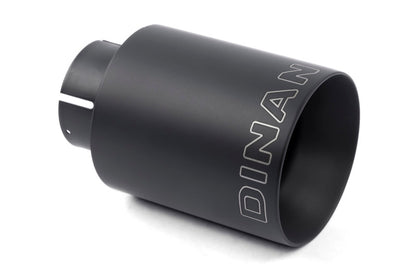 Dinan Double-Walled 4in Clamp-On Exhaust Tip - Black - 4in Outlet / 2.75in Inlet