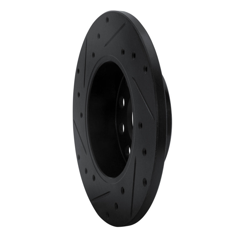 R1 Concepts R1 05-13 Audi A3 Rear Right Drilled & Slotted Black Brake Rotor