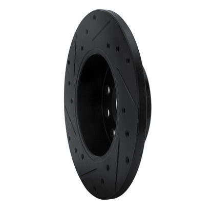 R1 Concepts R1 05-13 Audi A3 Rear Right Drilled & Slotted Black Brake Rotor