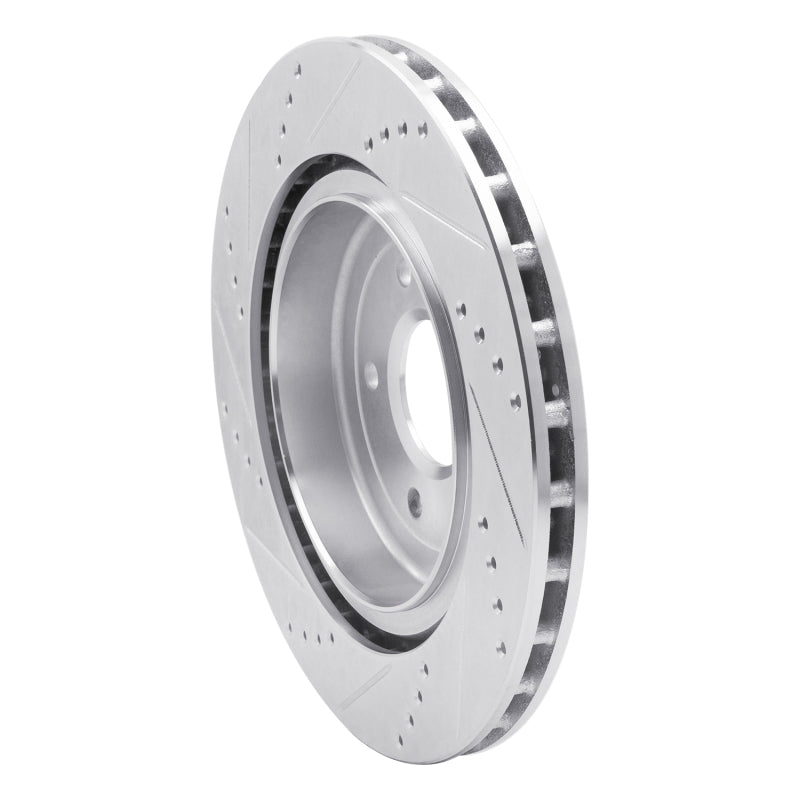 R1 Concepts R1 2006-2013 Chevrolet Corvette Rear Right Drilled & Slotted Silver Brake Rotor
