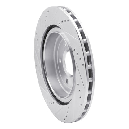 R1 Concepts R1 2006-2013 Chevrolet Corvette Rear Right Drilled & Slotted Silver Brake Rotor
