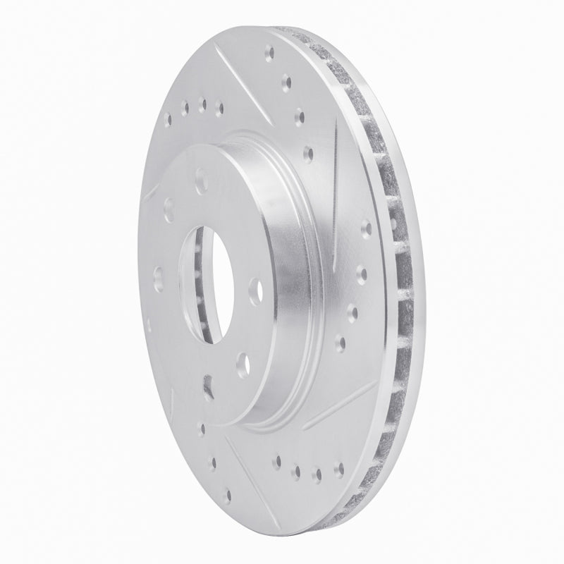 R1 Concepts R1 90-93 Asuna SUNFIRE Front Right Drilled & Slotted Silver Brake Rotor