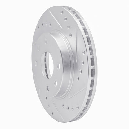 R1 Concepts R1 90-93 Asuna SUNFIRE Front Right Drilled & Slotted Silver Brake Rotor