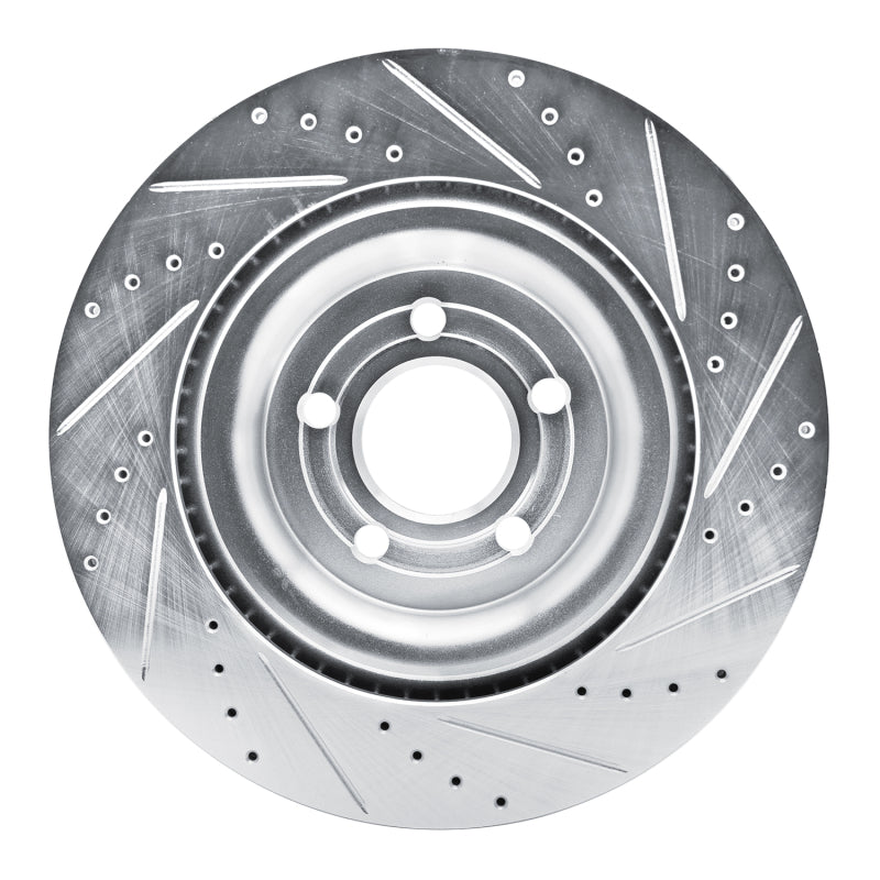 R1 Concepts R1 20-25 Ford Police Interceptor Utility Rear Left Drilled & Slotted Silver Brake Rotor