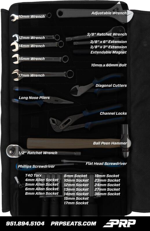 PRP Seats PRP Kawasaki KRX Roll Up Tool Bag w/ 35pc Tool Kit