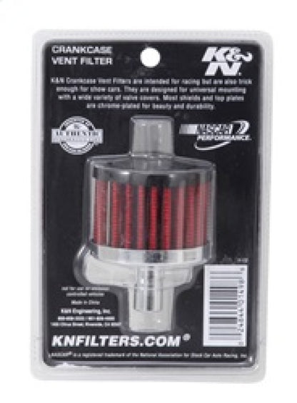 K&N Engineering K&N Steel Base Crankcase Vent Filter .5in Vent OD x 2in OD x 1.5in Height