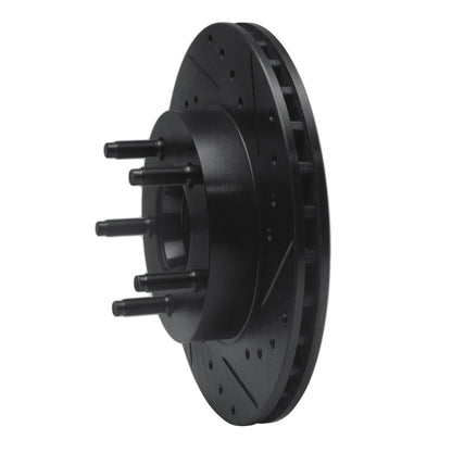 R1 Concepts R1 83-92 Ford Explorer Front Right Drilled & Slotted Black Brake Rotor