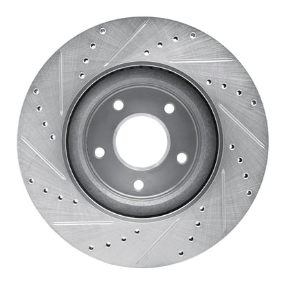R1 Concepts R1 13-25 Infiniti JX35 Front Right Drilled & Slotted Silver Brake Rotor