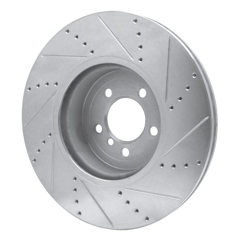R1 Concepts R1 13-20 BMW 340I Front Left Drilled & Slotted Silver Brake Rotor