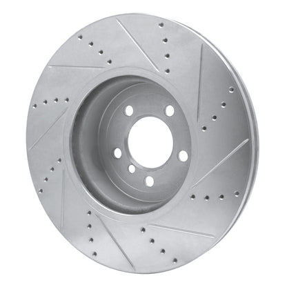 R1 Concepts R1 13-20 BMW 340I Front Left Drilled & Slotted Silver Brake Rotor