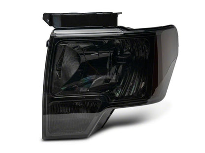 Raxiom 09-14 Ford F-150 Axial OEM Style Rep Headlights- Chrome Housing- Smoked Lens