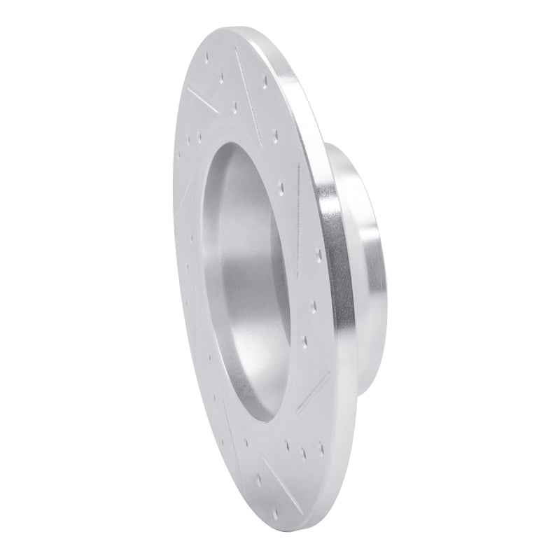R1 Concepts R1 08-15 Audi TT Rear Left Drilled & Slotted Silver Brake Rotor