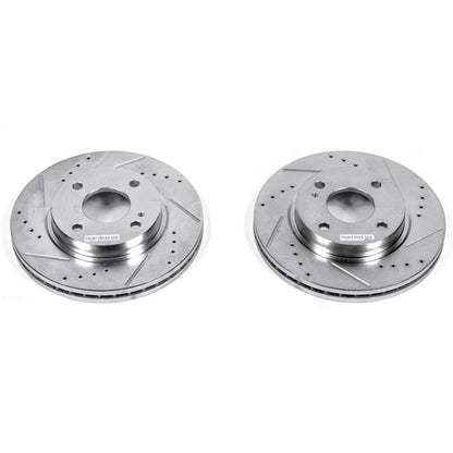 PowerStop Power Stop 11-19 Ford Fiesta Front Evolution Drilled & Slotted Rotors - Pair