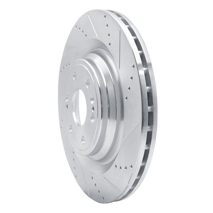 R1 Concepts R1 14-20 Cadillac Escalade Front Right Drilled & Slotted Silver Brake Rotor