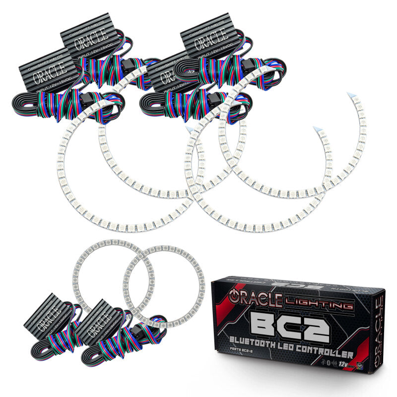 ORACLE Lighting Oracle Dodge Charger 05-10 Triple Ring Halo Kit - ColorSHIFT w/ BC1 Controller