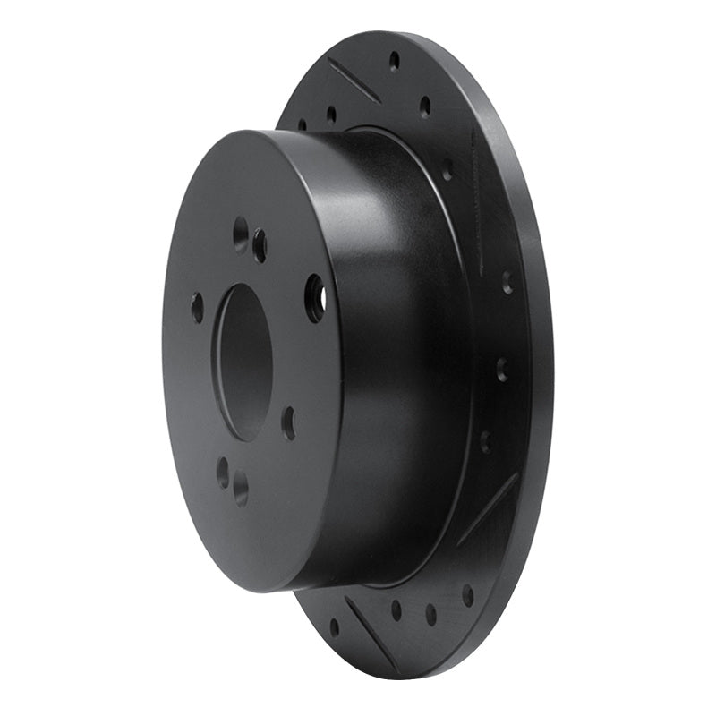 R1 Concepts R1 06-12 Dodge Attitude (Mexico) Rear Right Drilled & Slotted Black Brake Rotor