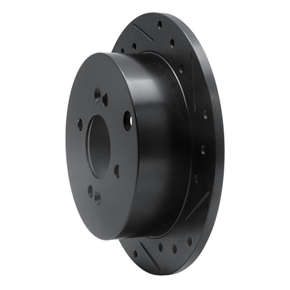 R1 Concepts R1 06-12 Dodge Attitude (Mexico) Rear Right Drilled & Slotted Black Brake Rotor