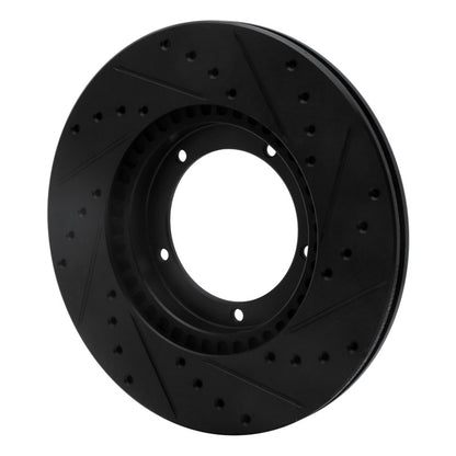 R1 Concepts R1 67-88 Porsche 914 Front Left Drilled & Slotted Black Brake Rotor