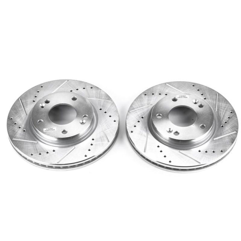 PowerStop Power Stop 01-05 Hyundai Santa Fe Front Evolution Drilled & Slotted Rotors - Pair