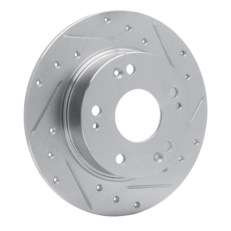 R1 Concepts R1 03-08 Acura TSX Rear Right Drilled & Slotted Silver Brake Rotor