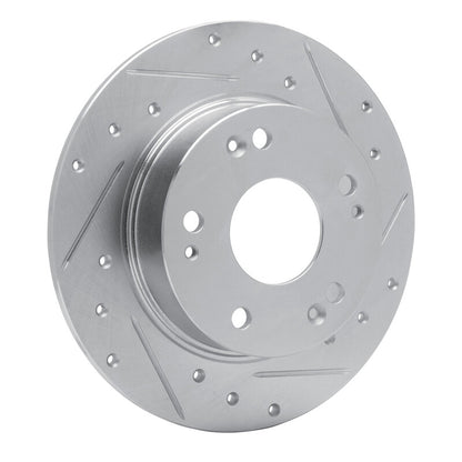 R1 Concepts R1 03-08 Acura TSX Rear Right Drilled & Slotted Silver Brake Rotor