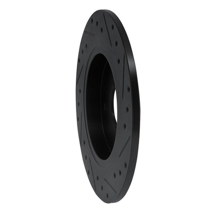 R1 Concepts R1 02-04 Ford Focus Rear Left Drilled & Slotted Black Brake Rotor