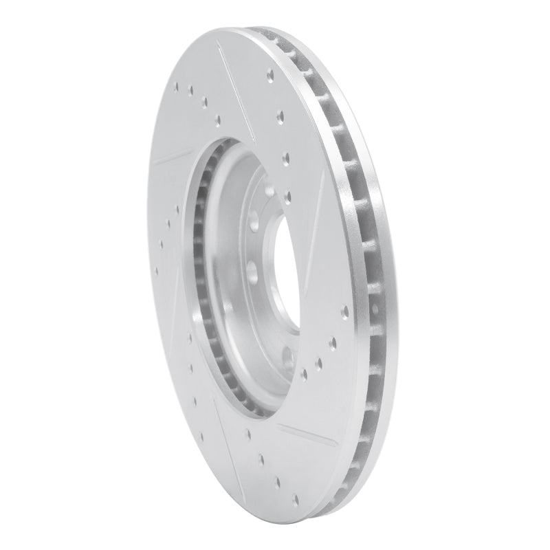 R1 Concepts R1 03-11 Cadillac BLS (Mexico) Front Left Drilled & Slotted Silver Brake Rotor