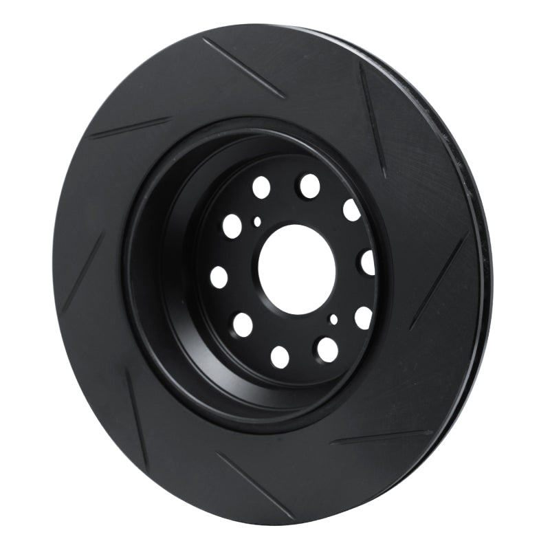 R1 Concepts R1 07-21 Lexus LS460 Rear Left Slotted Black Brake Rotor