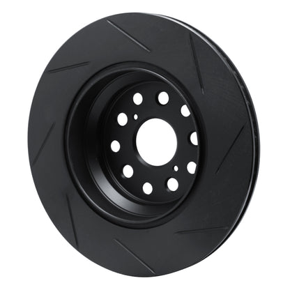 R1 Concepts R1 07-21 Lexus LS460 Rear Left Slotted Black Brake Rotor
