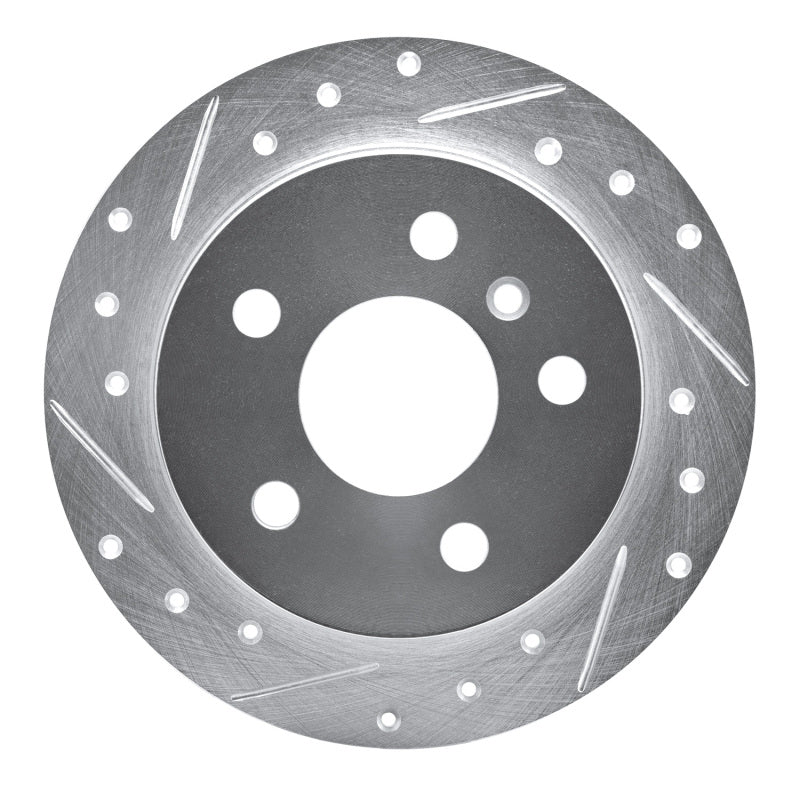 R1 Concepts R1 06-11 Mercedes-Benz B200 Rear Left Drilled & Slotted Silver Brake Rotor