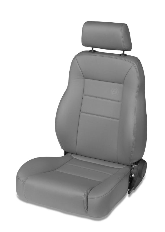 Bestop 76-86 Jeep Cj7 Front Driver Side Trailmax II Pro Seat (All Vinyl Charcoal/Gray)