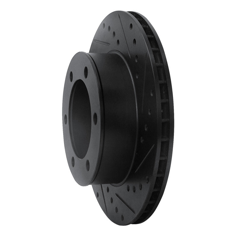 R1 Concepts R1 95-04 Toyota 4Runner Front Right Drilled & Slotted Black Brake Rotor