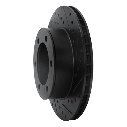 R1 Concepts R1 95-04 Toyota 4Runner Front Right Drilled & Slotted Black Brake Rotor
