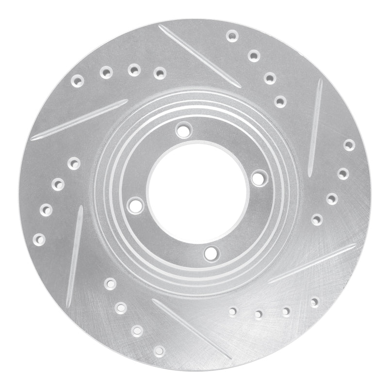 R1 Concepts R1 83-89 Isuzu Impulse Front Right Drilled & Slotted Silver Brake Rotor