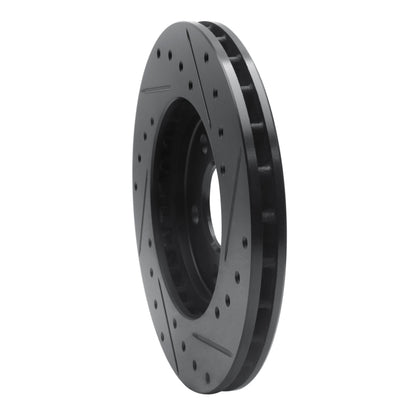 R1 Concepts R1 95-00 Chrysler CIRRUS Front Left Drilled & Slotted Black Brake Rotor