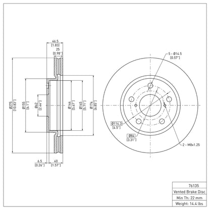 DFC 06-18 Lexus HS250H Front Brake Rotor
