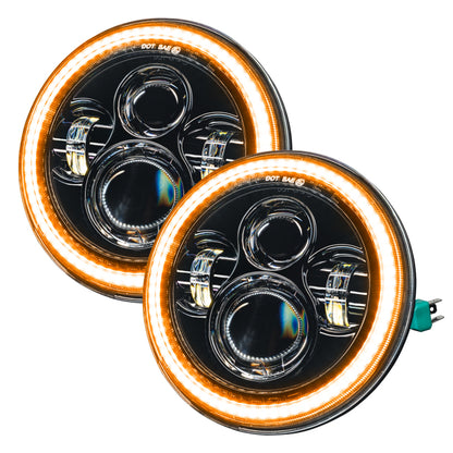 ORACLE Lighting Oracle 07-18 Jeep Wrangler JK Switchback LED Halo Headlights - Amber/White - Switchback