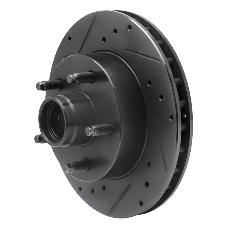 R1 Concepts R1 95-97 Ford Ranger (USA/Canada) Front Left Drilled & Slotted Black Brake Rotor