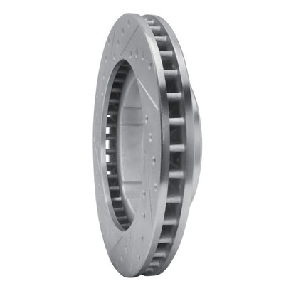 R1 Concepts R1 80-93 Dodge Ramcharger 4WD Front Right Drilled & Slotted Silver Brake Rotor