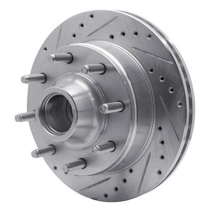R1 Concepts R1 80-85 Ford E-250 Econoline Front Left Drilled & Slotted Silver Brake Rotor