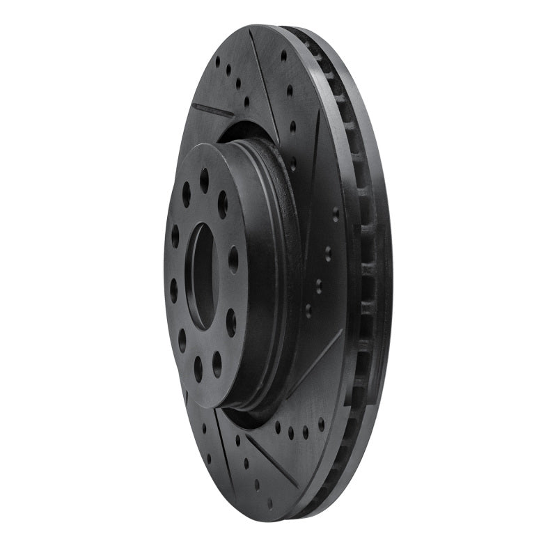 R1 Concepts R1 2002-2018 Dodge Sprinter 2500 Rear Right Drilled & Slotted Black Brake Rotor
