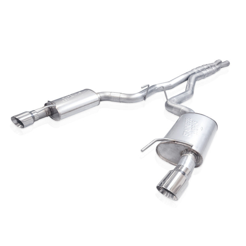 Stainless Works 2024 Mustang GT Catback Dual Tips Redline Sound X-Pipe Performance Connect Exhaust