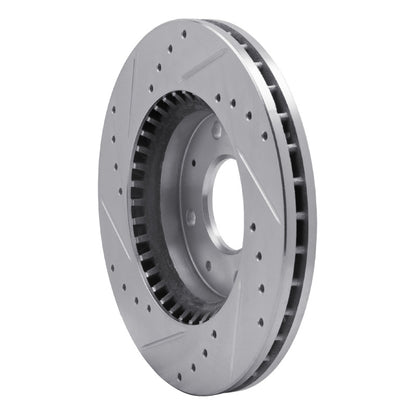 R1 Concepts R1 04-09 Kia SPECTRA Front Right Drilled & Slotted Silver Brake Rotor
